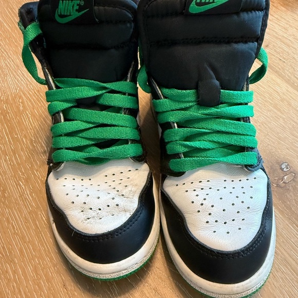Nike Kids Black and Green Jordans - Picture 2 of 5